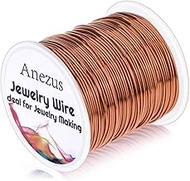 20 Gauge Jewelry Wire, Anezus Craft Wire Tarnish Resistant Copper Beading Wire for Jewelry Making Supplies and Crafting (Copper, 30 Yards /25 Meters)