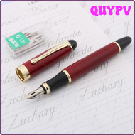 หรูหรา QUYPV Jinhao 450ปากกาหมึกซึมคอปเปอร์เพลทการคัดลายมือภาษาอังกฤษวงกลมจุ่มปลายวงม้าลาย G งานเขีย