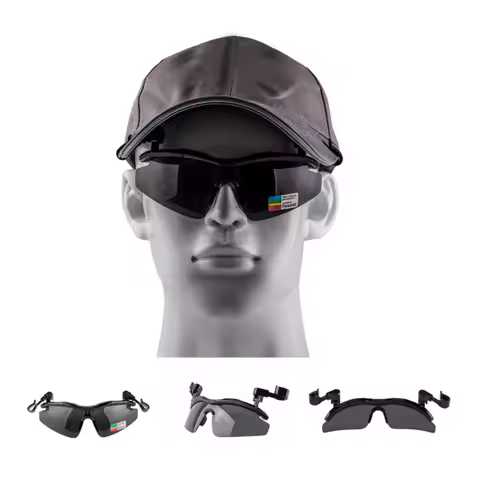 1PC Polarized Fishing Glasses Hat Visors Sport Clips Caps Clip O n Sunglasses For Fishing Biking Hik
