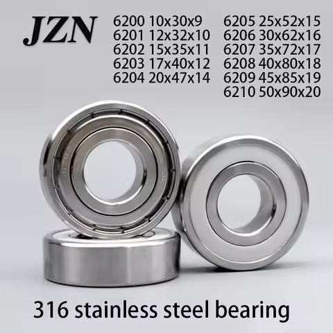 Waterproof 316 Stainless steel bearing 6200 6201 6202 6203 6204 6205 6206 6207 6208 6209 6210 2RS ZZ