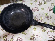 zenez 30cm 雲石平底鍋連蓋 (二手, 電磁爐可用)