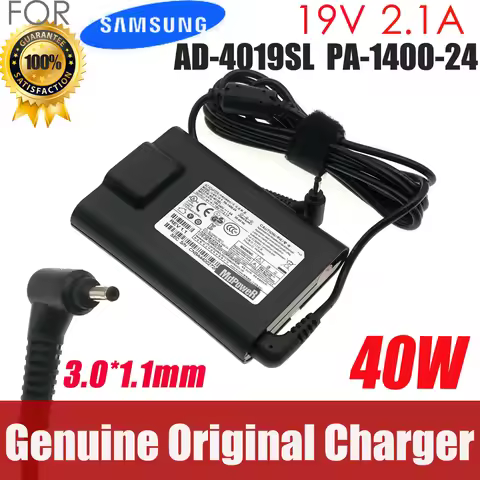 Genuine 19V 2.1A 40W PA-1400-24 AD-4019SL AC Adapter For Samsung NP900X1B NP900X3C NP900X3E NP900X4D