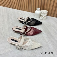 Valerie 2cm lace mules sandals 35-40 311-F9