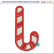 CHRISTMAS A-F1 LOGO EMBROIDERED PATCHES STICK CANDY