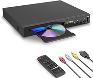 HD Blu Ray DVD Player, Home 1080P Blue Ray Disc Player for TV, Play Region A/1 Blu-Ray Disc &amp; All Region DVD Discs, DVD CD Player with HDMI/AV/Coaxial Output Support USB Flash Drive, Built-in PAL NTSC