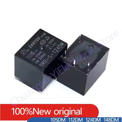 5Pcs/Lot SANYOU SRD-S-105DM SRD-S-112DM SRD-S-124DM 4PIN 10A 5VDC 12VDC 24VDC Power Relay Replaceabl