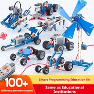 Free 6 batteries 🤖 W&F 9686 Programmable Robot STEM Building Kit | Motorized & Coding | 396pcs Compa