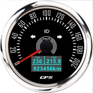 85MM 200KMH/160MPH 3 in 1 GPS Speedometer With GPS Antenna 7 Color Backlight For Motorcycle Marine B