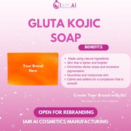 Gluta Kojic Soap Square Cut 70g - IAM AI Open for Rebranding