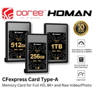 HOMAN CFEXPRESS CARD TYPE-A MEMORY CARD FOR FULL HD, 8K+ AND ROW VIDEO/PHOTO AND SUPERCRUISE -256GB 