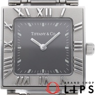 Tiffany Atlas 女士腕錶，方形，型號 13579962，含錶盒，不鏽鋼材質，黑色，拋光處理，成色極佳 [二手]