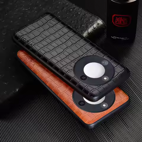 Luxury Leather Case For Honor X9c X7c Premium PU Slim Fit Design Unti-Scratch Protective Back Cover 