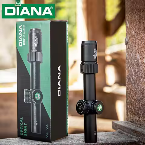 DIANA CD-1 1.2-6x24 Optical Sight, Red/Green Illuminated Reticle, 30mm Tube, Thin Wall Wide View Sco