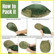 ◊ ﹊ ◱ (COD) Camping Hammock With Mosquito Net for Adult Military Outdoor Hiking Hammock Duyan Canva