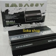 EMBASSY EM-450 AMPLIFIER POWER EMBASSY 4 MOSFET TENAGA BADAK-LULASHOP58