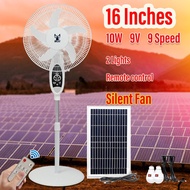 SYCAT GD-936S 16 Inch Solar Fan Stand Fan With Light Solar Fan With Panel Rechargeabl Outdoor Fan