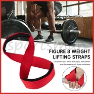Padded Figure 8 Straps Deadlift Weight Lifting Wrist Straps Power Lifters Workout Pull-ups Horizonta