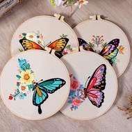 Embroidery Kit/Butterfly Embroidery/DIY Embroidery Kit/Embroidery Kit Set Beginner/Sulaman//Hand Emb