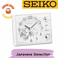 Seiko Clock Alarm Clock Clock Character Disney Mickey Mouse Minnie Mouse Analog Multi Sound Disney Time White Pearl FD478W Mickey and Minnie's voices Multi-sound alarm Snooze LED light gift for Chiristmas Direct from Japan