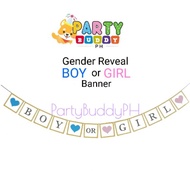 Gender Reveal Boy or Girl Banner PartyBuddyPH