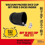 Glocal Dice Cup FREE 5 Dices 摇骰子 骰子盅 Dice Game Board Game Hobbies Dadu 骰子