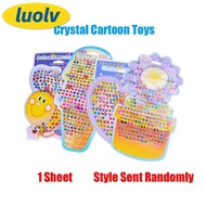 LUOLV 1 Sheet Random Crystal Stickers Christmas Gift Body Bag DIY Phone Sticker Diamond Car Decoration