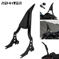 Motorcycle Detachable Sissy Bar Backrest Passenger Cushion Black For Harley Sportster XL 1200 Iron 8
