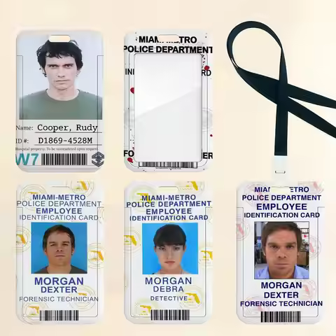 HOT TV D-Dexter Card Holder Corporate Business Work Badge Holders Uisex Credit Bus Daily Commute ID 