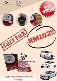 TOYOTA VIOS ALTIS WISH | SERVICE PACKAGE| 5W30 SEMI SYNTHETIC ENGINE OIL| TOYOTA OIL FILTER | TOYOTA AIR FILTER | TOYOTA CABIN FILTER | RM102 ONLY!!