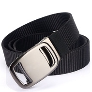 *READY STOCK AT MALAYSIA*New Nylon Belt Men Automatic Buckle Punch-free Outdoor Sports Canvas Belt B