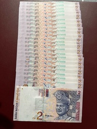 🔥Duit Lama Malaysia With Condition : 10th RM2 UNC New 100% Runing Number