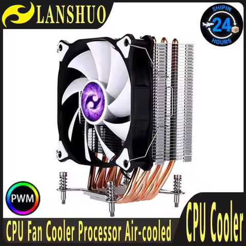 LANSHUO 6 Heat Pipe Cooler CPU Processor 120mm Fan Air-cooled Suitable For Compatible LGA1200 1700 1