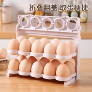 3 Layer 30 Eggs Organizer Refrigerator Egg Holder Foldable Egg Shelf Kitchen Storage Rack