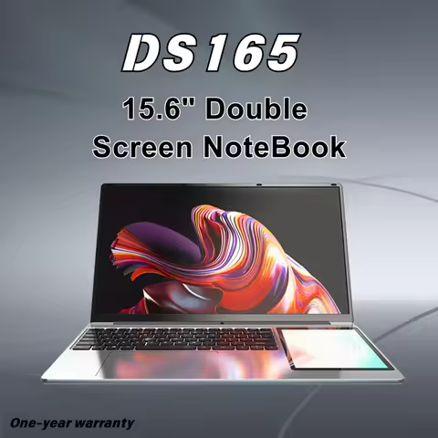 DS156 15.6" Double Screen NoteBook Alder Lake-N N100 DDR4 3200Mhz M.2 2280 SSD NVME Windows 11 WIFI 