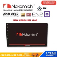 NAKAMICHI NAM5510 -AX Android Player DSP System 9/ 10 " Digital Media Online TV Bluetooth GPS Waze 360 Camera Function