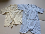 日本Uniqlo 50-60cm 初生嬰兒和尚袍蝴蝶衣 (2件裝)
