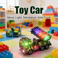 Car Toys Excavator Engineering Vehicle Music Light Simulation Truck Missile Electric Kids