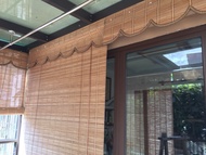 [GG Fabric art] Antique Bamboo Roller Shutter Balcony Sunshade Ho Door Curtain Partition Office Curtain Bamboo Roller Shutter Curtain