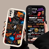 HK-43 Rock Band White Black Shockproof Casing for Silicone black white VIVO iQOO Y20 Y20S S1 Y11S 13