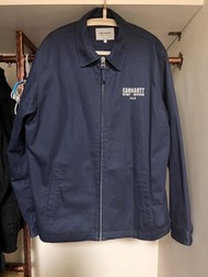 Carhartt WIP freeway jacket 深藍色 重磅斜紋布  刺繡 教練外套