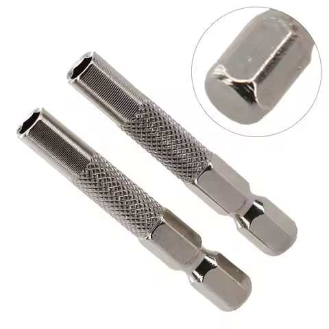 Hex Shank 6.35mm Insert Bit Adapter To 4mm Electric Screwdriver Socket Holder Micro Bit Adapter 1/4"