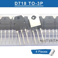 D718 2SD718ของแท้4ชิ้น TO-3P KD718 KTD718-O-U /P TO3P ใหม่เอี่ยมทรานซิสเตอร์เครื่องขยายเสียงสูง NPN