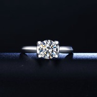 莫桑石 莫桑鑽 0.5-2克拉牛頭切割女鑽戒 台北門市 客製化訂製白