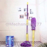 RETRACTABLE spin mop lazy mop self-twist rotating mop water suction absorbent dust cleaning tool