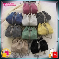 Bj81974 - Beige/Black/Pink/Silver Women's Bling Beaded Pearl Drawstring Bag Fashion Import Fashionab