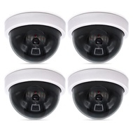 【Pre-order】 4 Pcs Security Cctv Dome Camera With Flashing Red Led Sticker Decals Gdeals