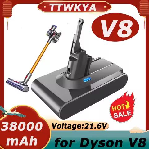 For Dyson V8 2026 New Product 12800mAh 21.6V Battery Replacement, For Dyson V8 Vacuum Portable Vacuu