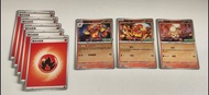 PTCG M6綠寶石風暴 特典 火屬性 卡蒂狗,鴨嘴火獸,鴨嘴炎獸