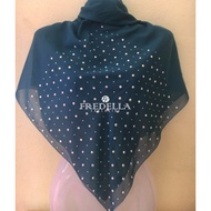 [Klim Tepi Tebal🎗] Bawal Rafanda - Tudung Bawal Batu Manik Batu Tabur Bidang 45 Cotton Voile Corak B