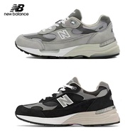 Fashion New Balance 992 Jogging Shoes American DLast NB Suede Leather GANSO Gray Black Navy Blue M99